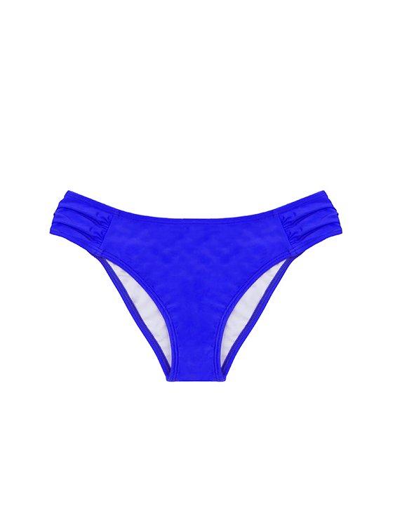 Electric blue draped bikini briefs