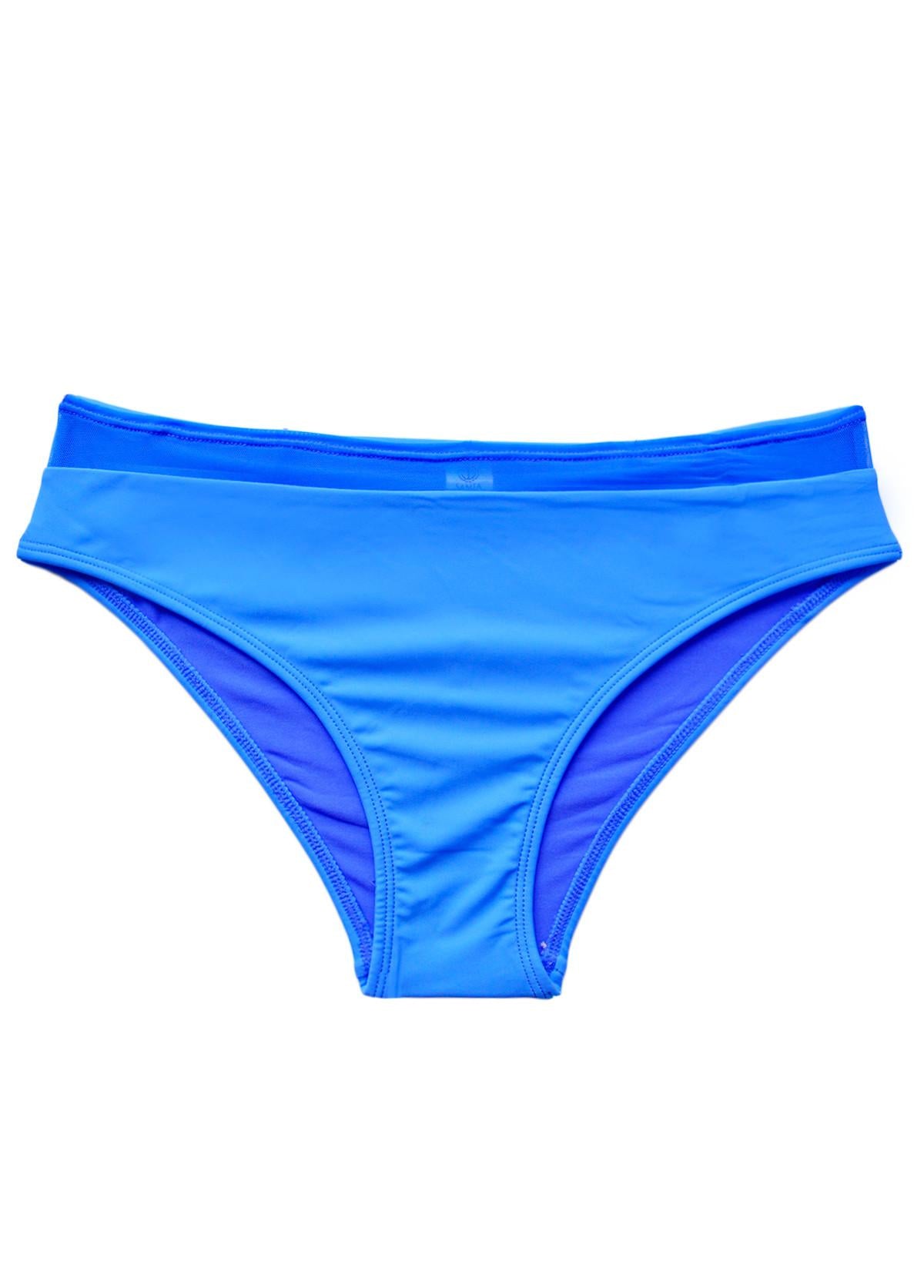 Blue sheer bikini briefs
