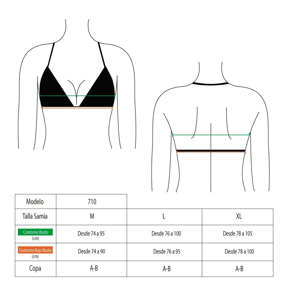 Bikini estilo triangulo color magenta