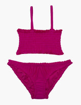 Traje de baño niña dos piezas fucsia