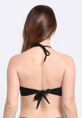Bikini sin barba strapless negro