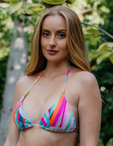 Bikini estilo triángulo clásico estampado verde