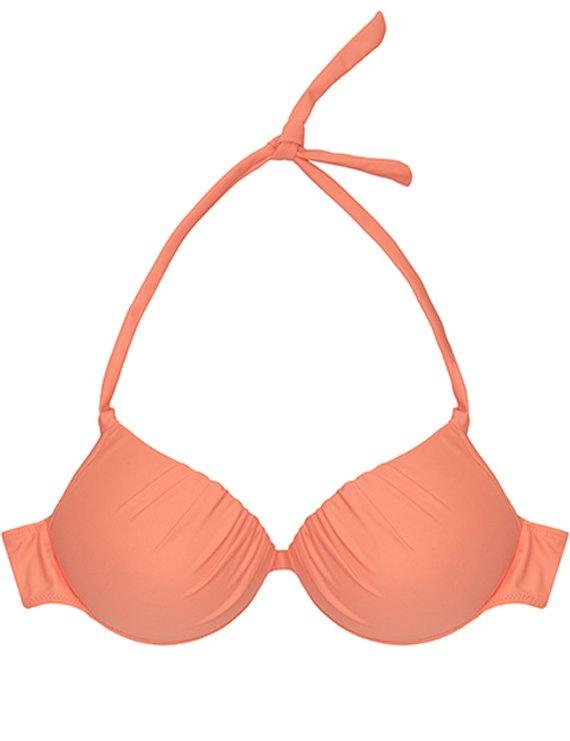 Bikini sostén drapeado naranja