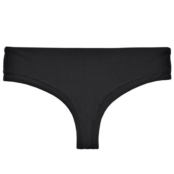 Bikini calzón tanga tiro alto color negro