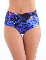 Bikini pin up reversible estampado azul