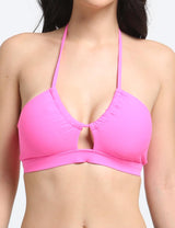 Bikini bandeau pretina fucsia