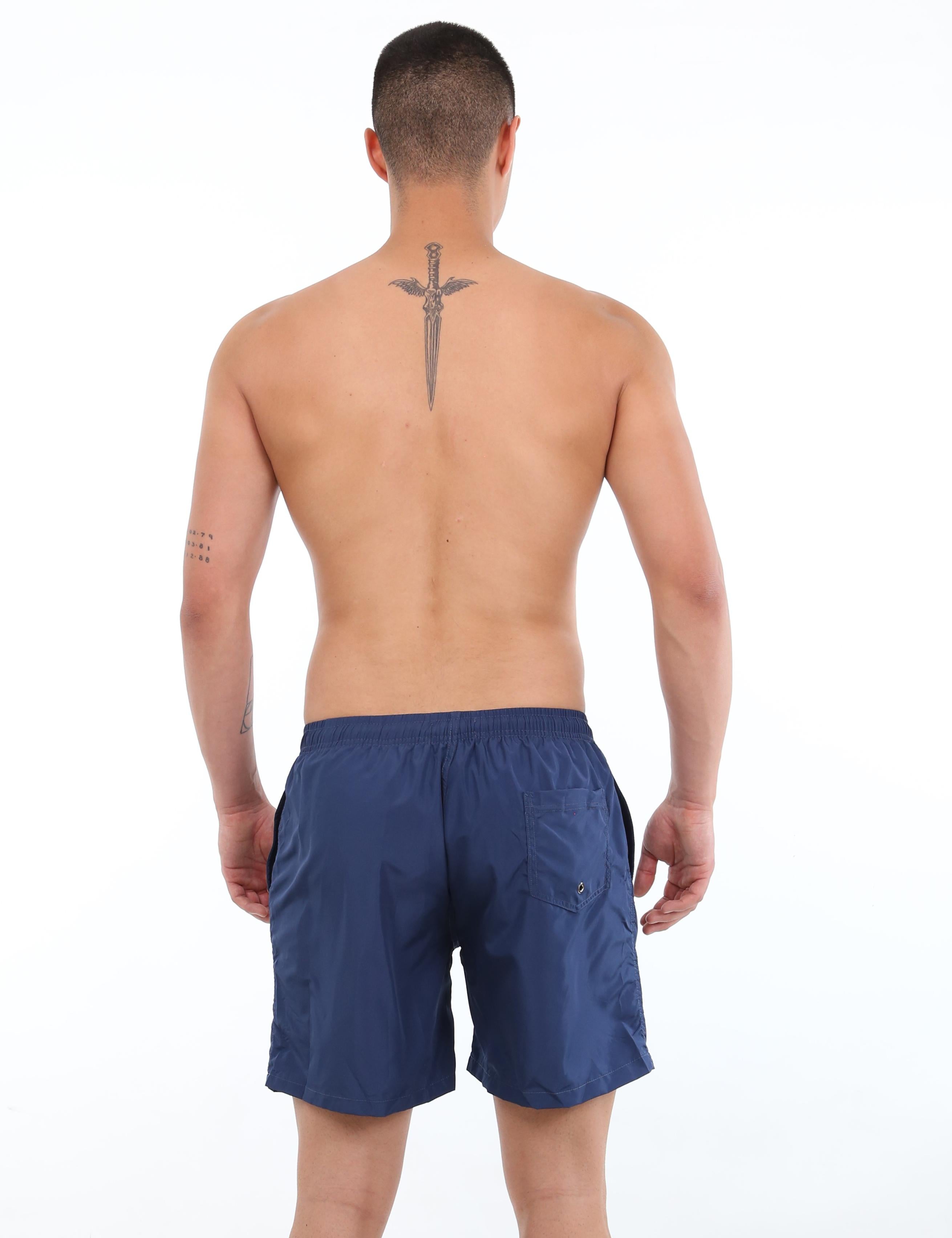 Men's long blue shorts
