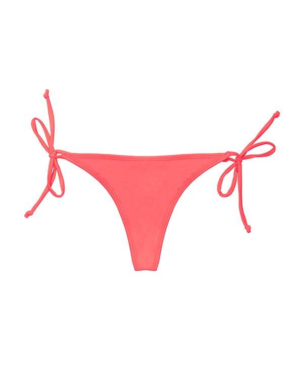 Bikini calzón colaless con amarras naranja