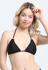 Bikini triangulo argolla negro