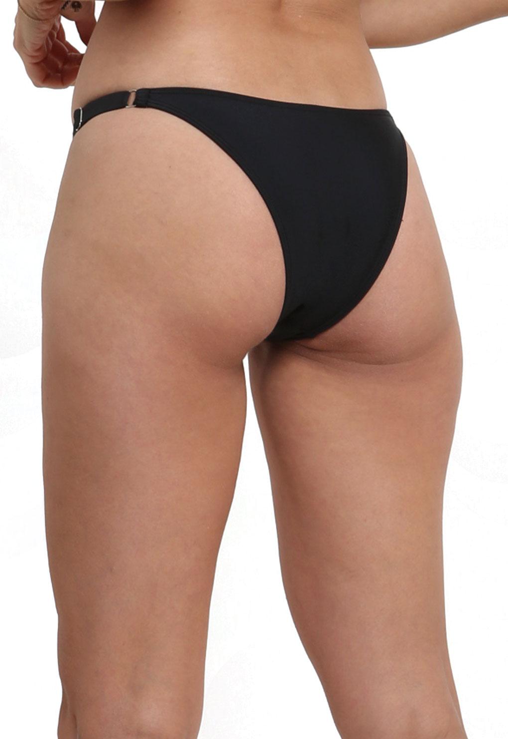 Tanga costados ajustables negra