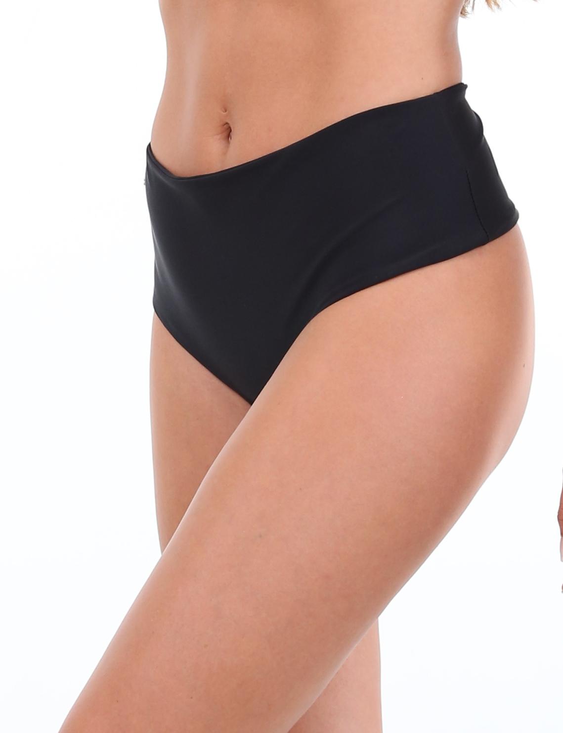 Bikini calzón colaless tiro alto negro