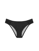 Black draped bikini briefs