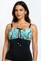 Tankini reductor estampado verde