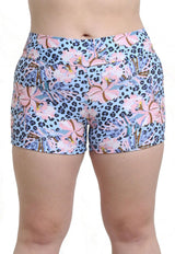 Bikini short style hot pant with light blue print