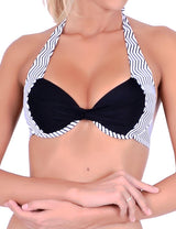 Bikini sostén con barba y relleno negro