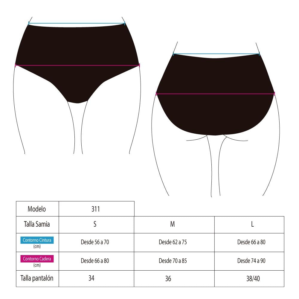 Red pin-up reducing bikini briefs