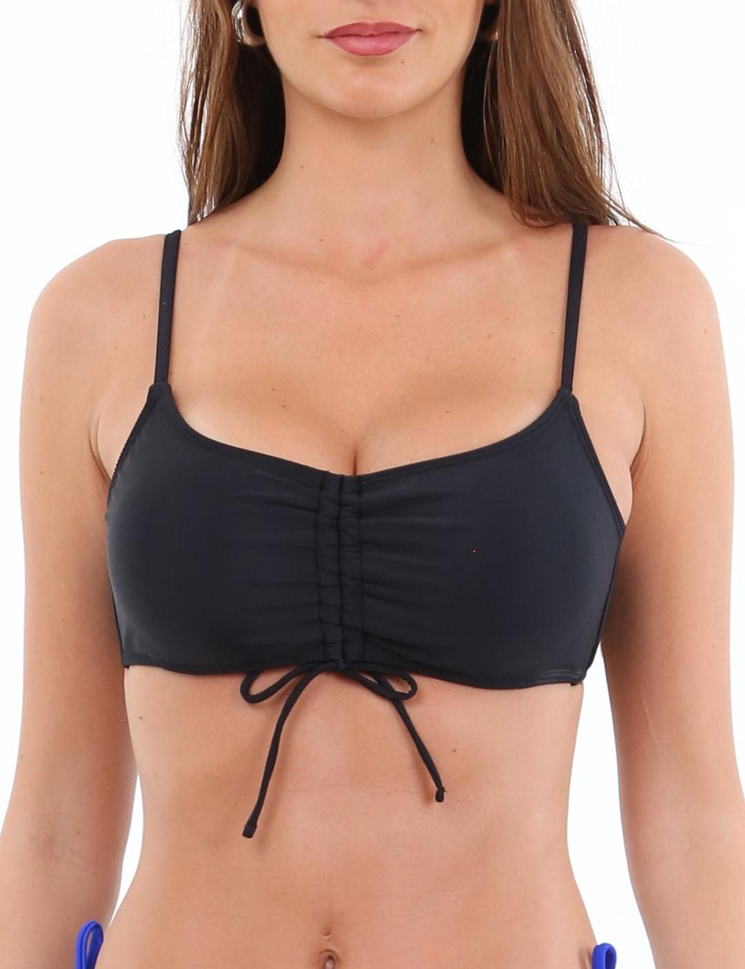 Black bikini top with ties