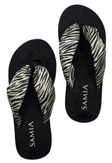 Sandalias mujer estampado zebra