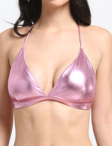 Bright lilac triangle bikini