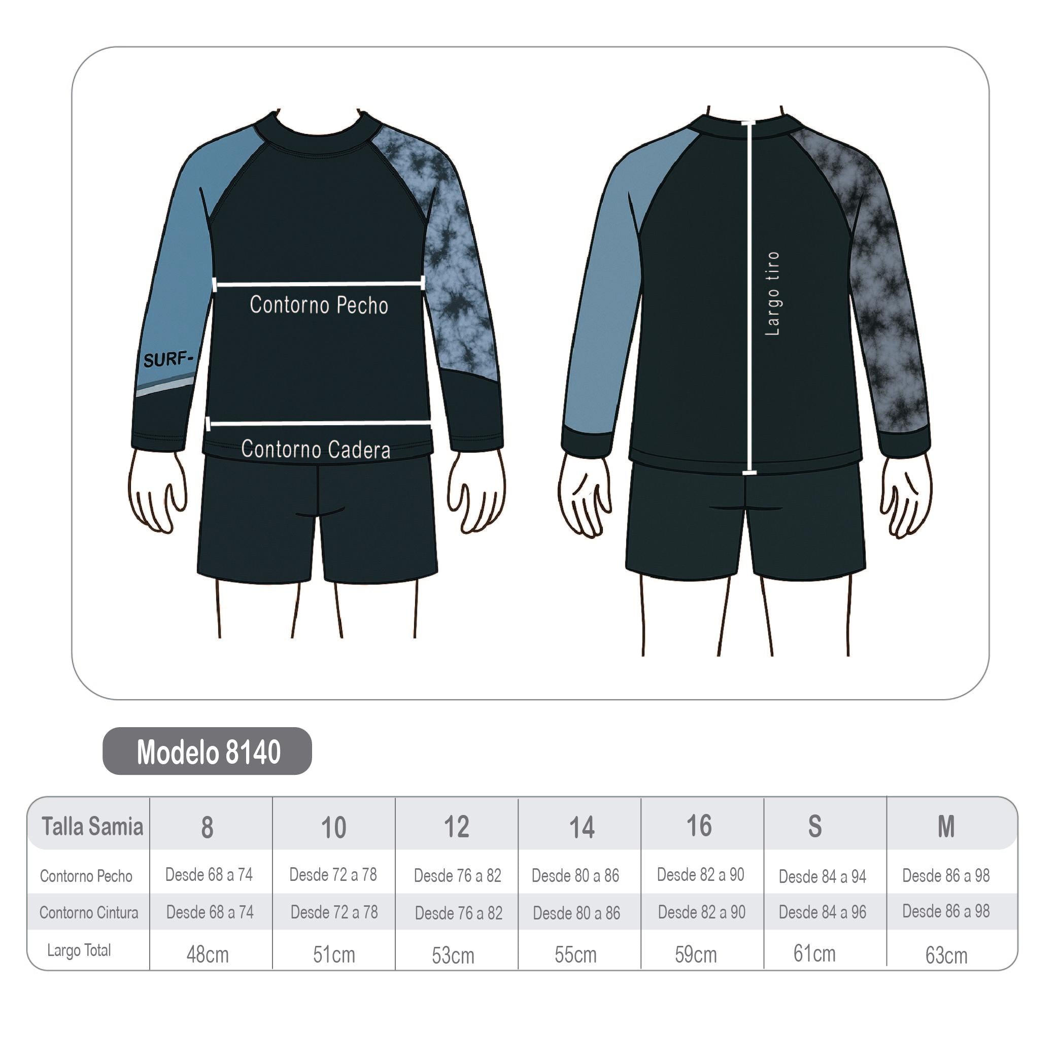 Polera niño protección UV gris