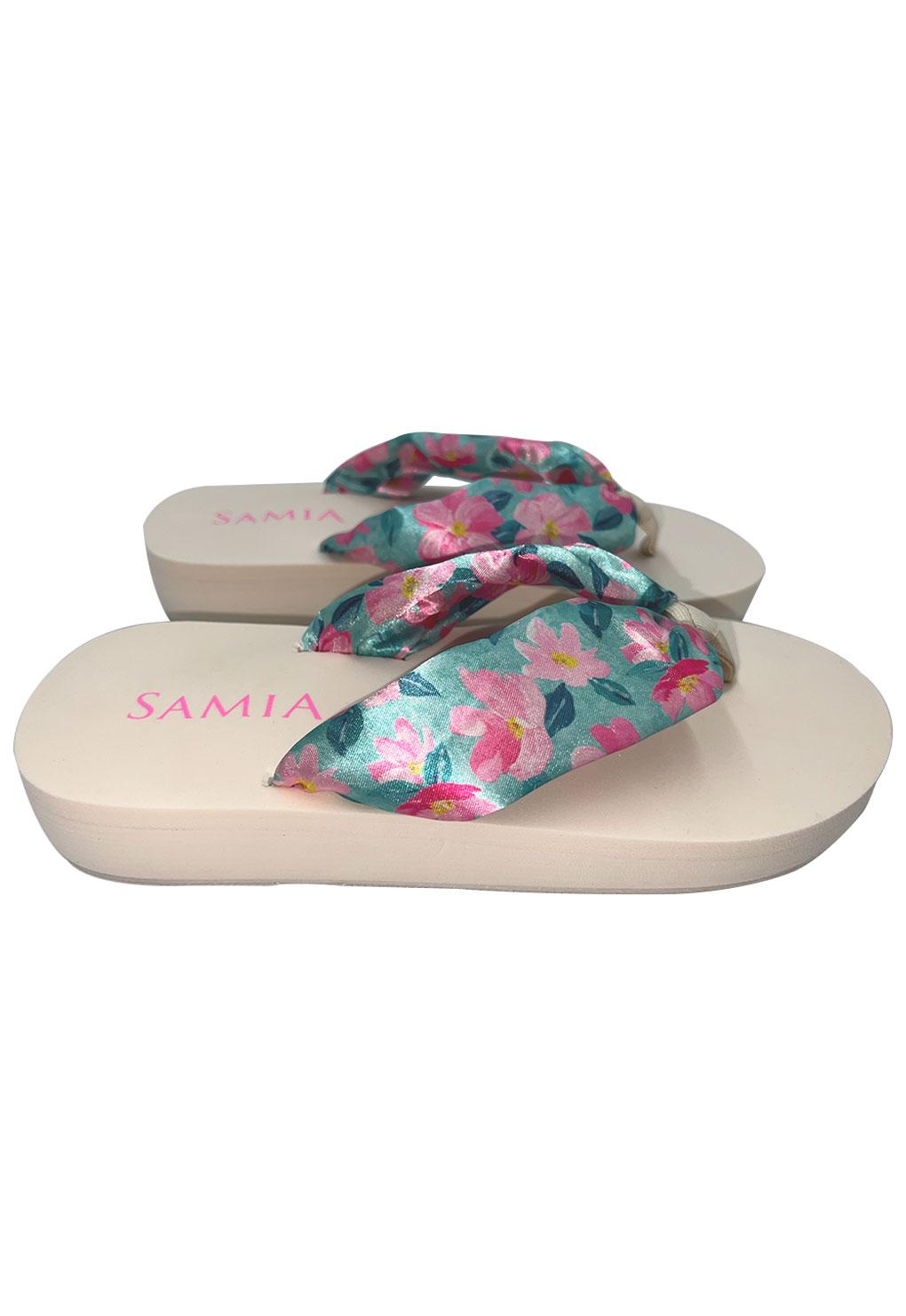 Sandalias mujer estampado flores