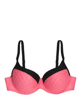 Bikini estilo sostén copa C-D color rosado