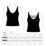 Tankini con escote en la espalda color negro