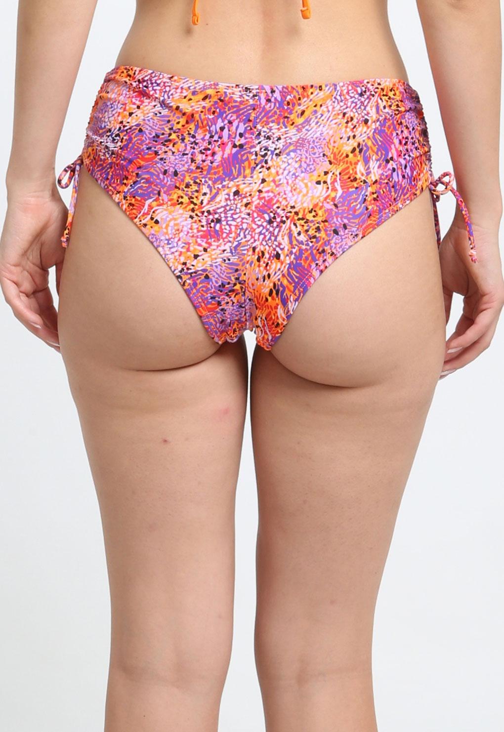 Bikini calzón cadera ajustable estampado naranja