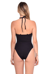 Trikini con doble nudo color negro