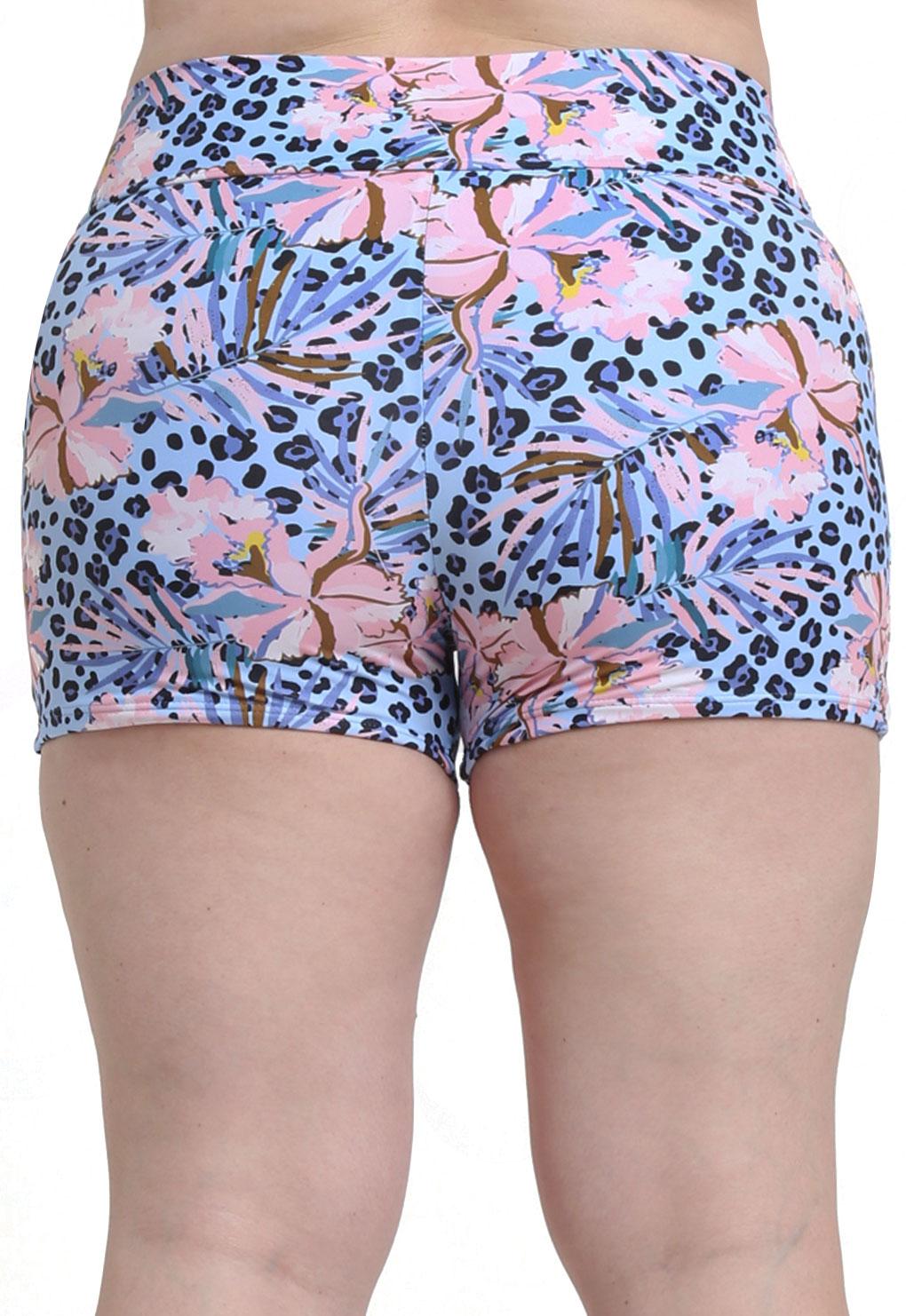Bikini short style hot pant with light blue print