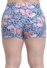 Bikini short style hot pant with light blue print