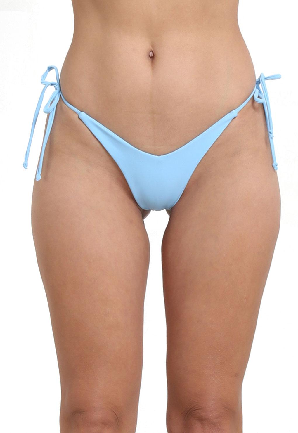 Micro bikini colales con amarras celeste
