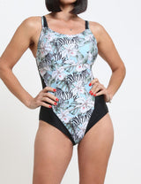 Green slimming sports jumpsuit