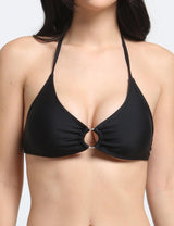 Bikini triangulo argolla central negro
