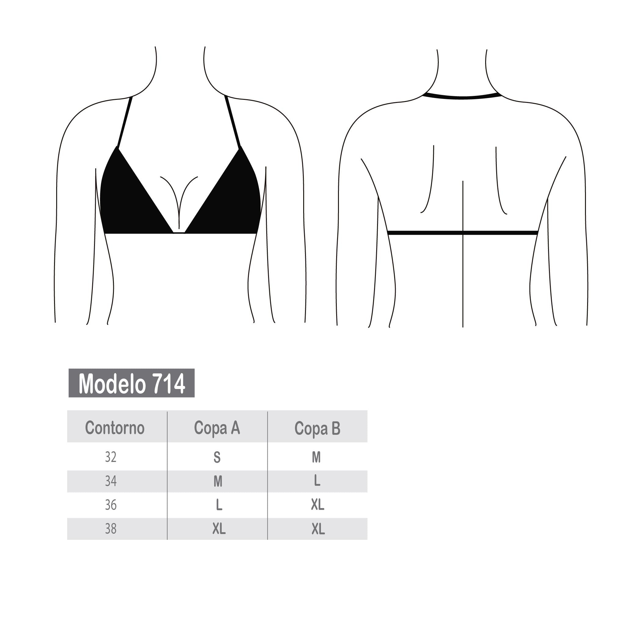 Bikini triangulo argolla azul