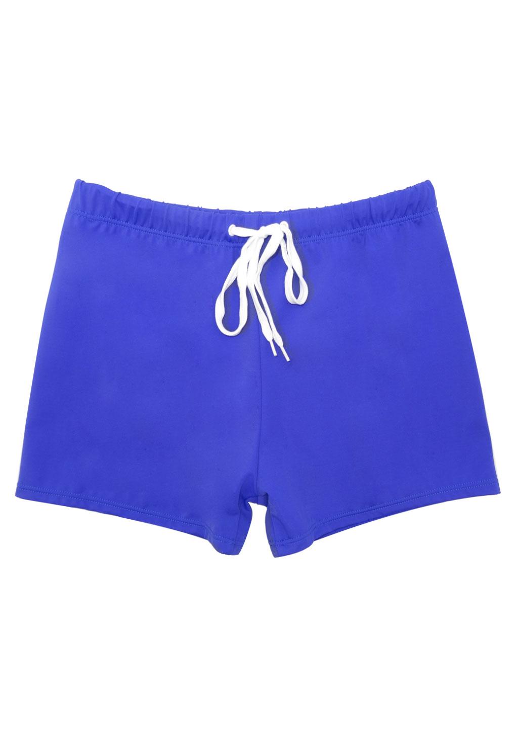 Bikini short de lycra color azul