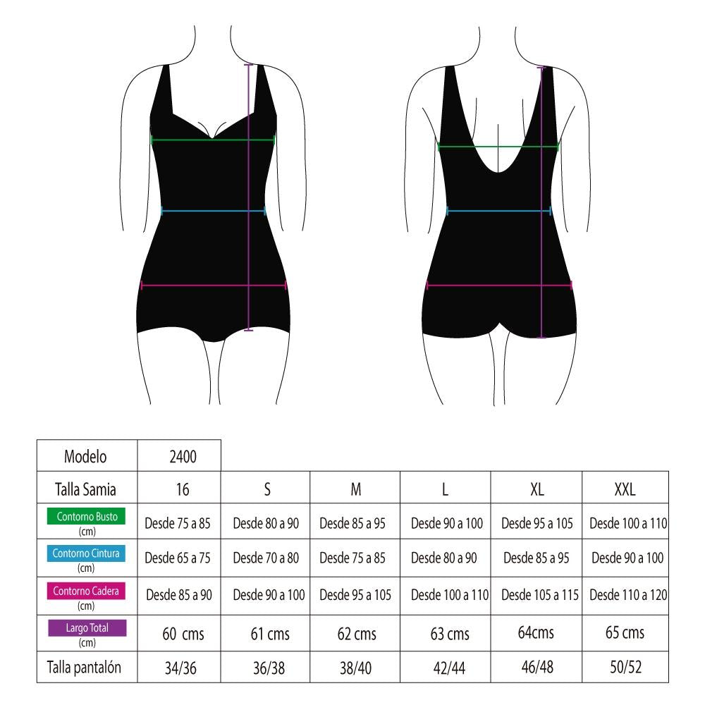 Traje de baño natación pierna corta rosado