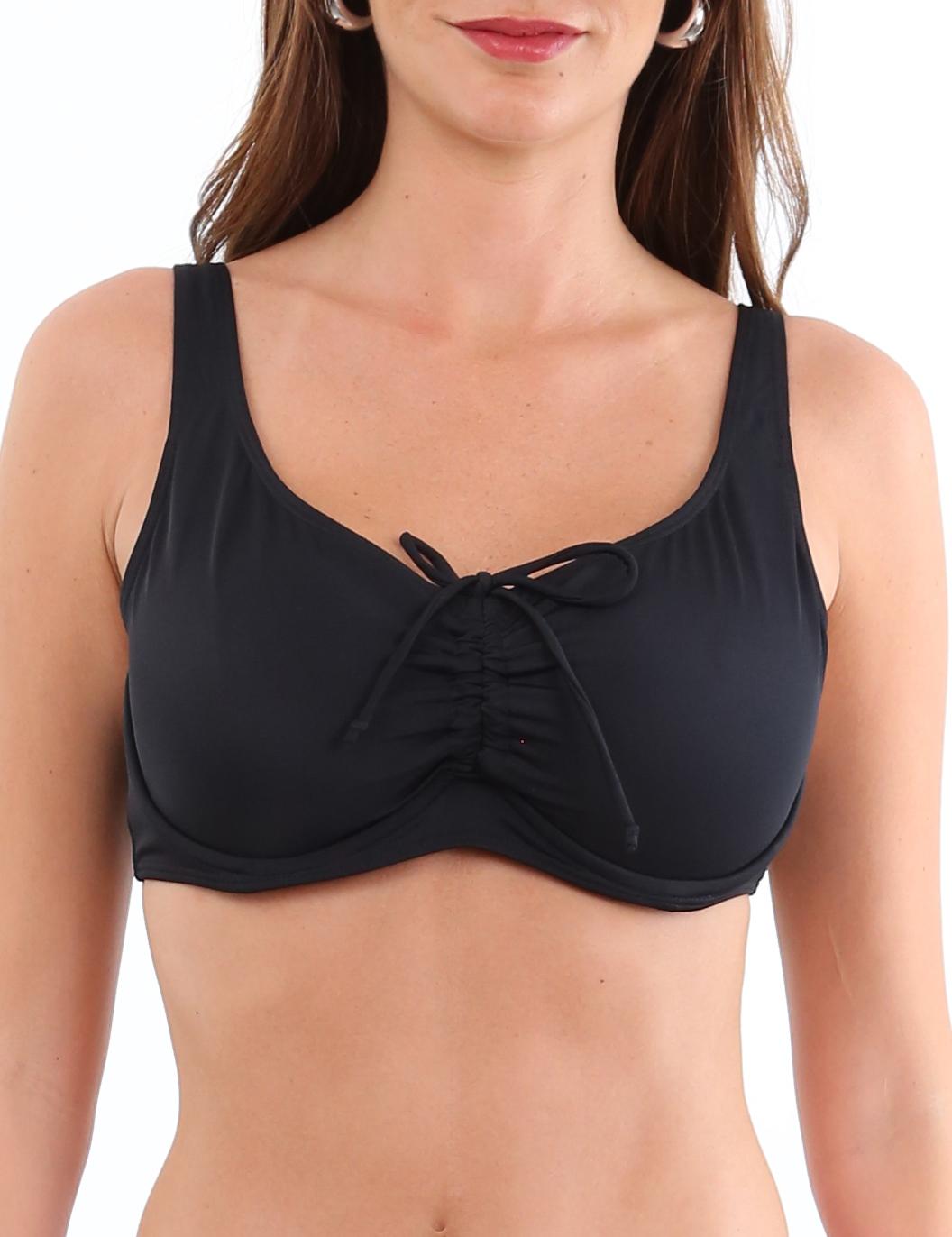 Bikini busto grande copa blanda negro