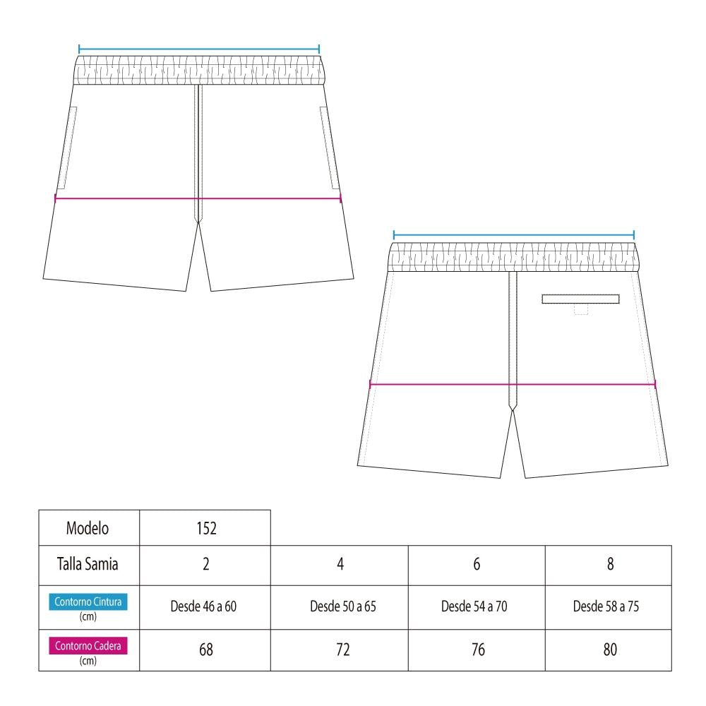 Traje De Baño Estampado Negro Short Niño