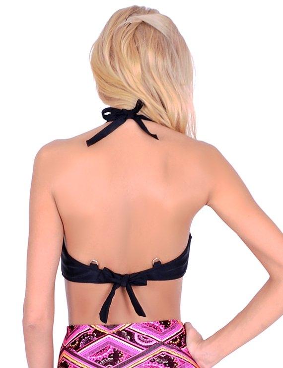 Bikini sostén con copa blanda C-D  negro
