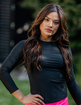 Polera mujer protección UV negro