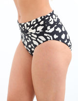 Bikini calzón pin up doble uso estampado negro