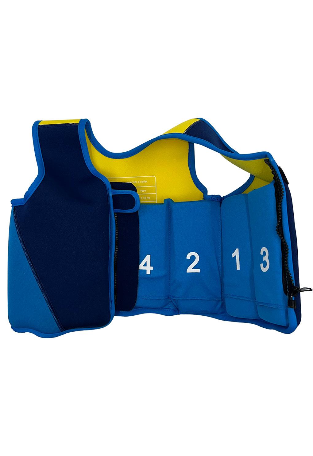 Chaqueta flotador azul niño