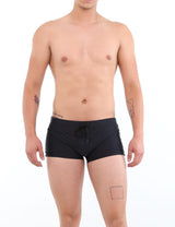 Traje de baño short bóxer para hombres negro