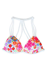 Bikini estilo sostén con espalda trenzada blanco