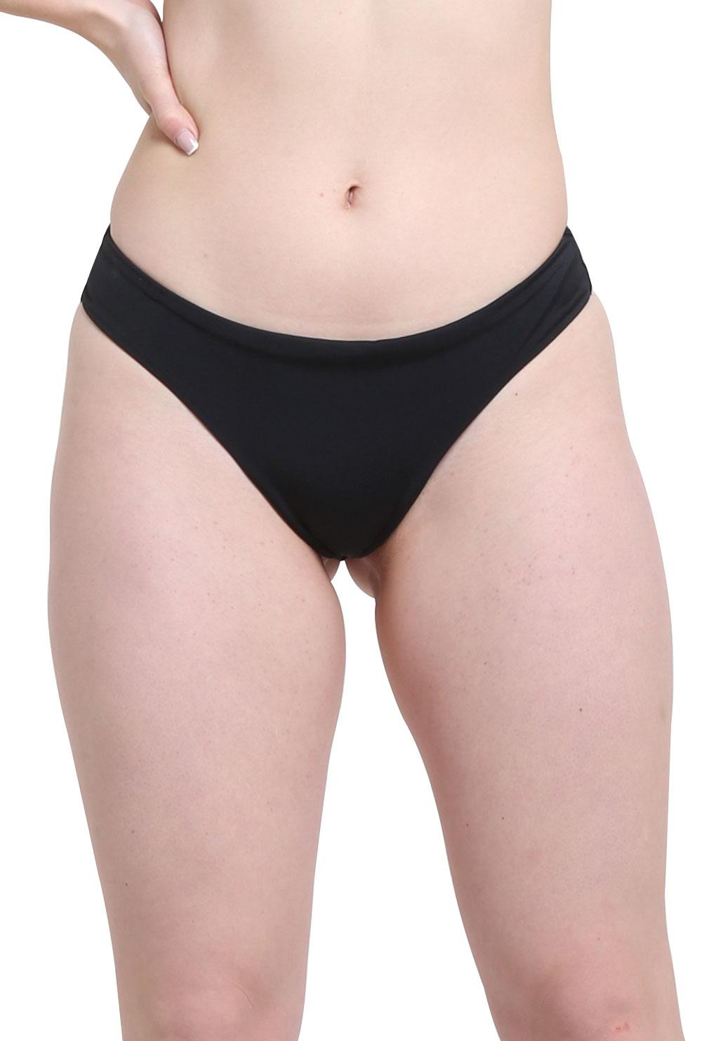 Bikini calzón colaless costura invisible negro