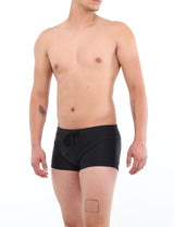 Traje de baño short bóxer para hombres negro
