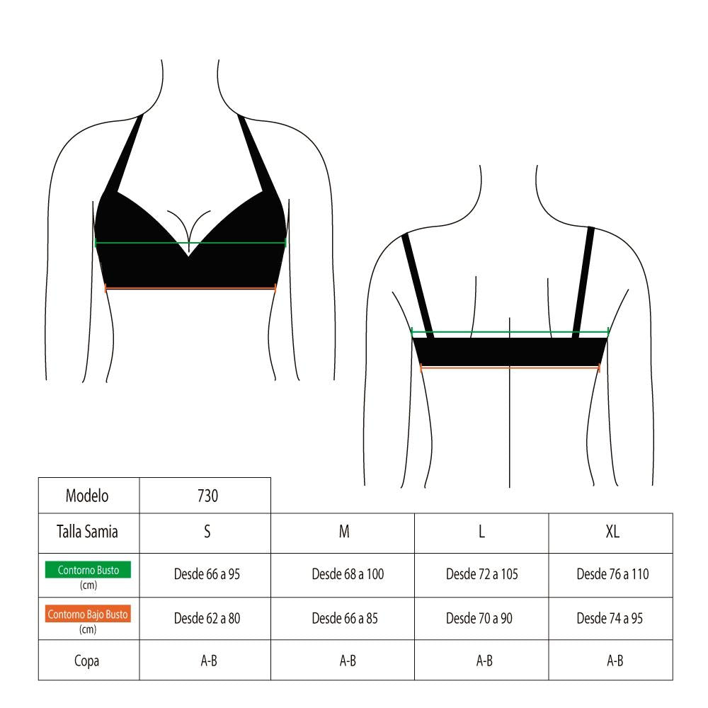 Black open-back bra bikini