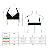 Black open-back bra bikini