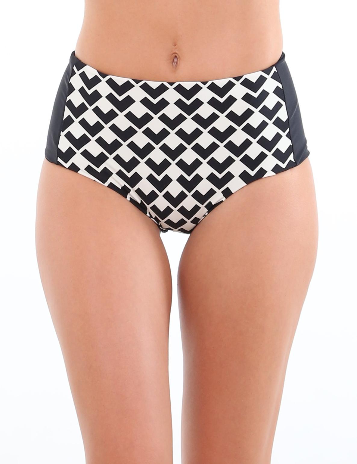 Bikini pin up reversible estampado beige